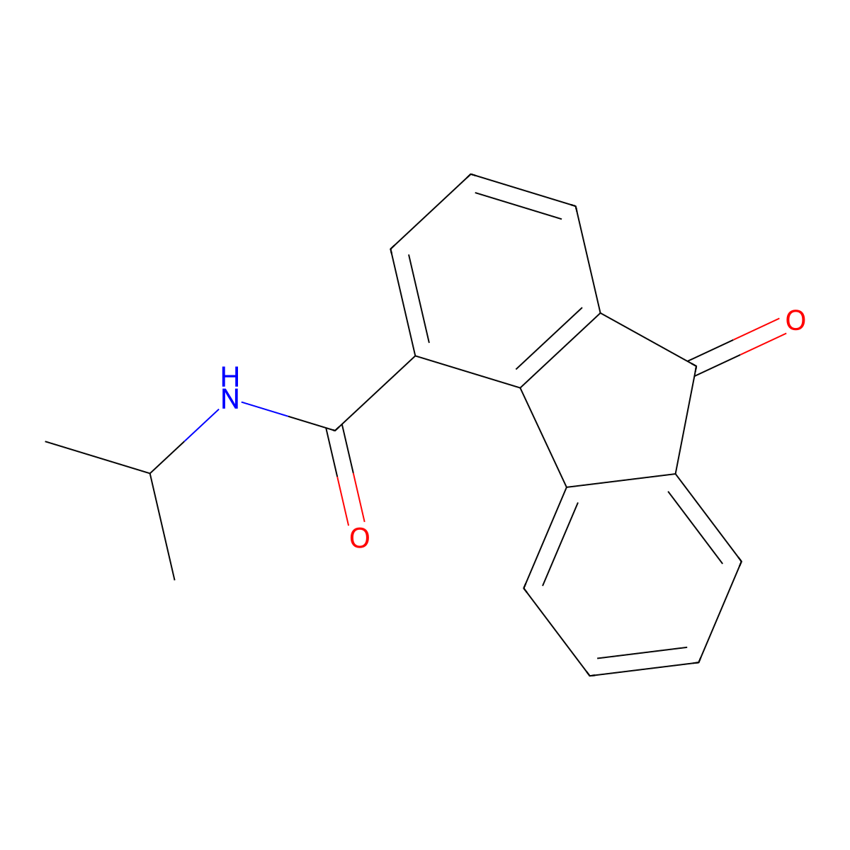 9-oxo-N-propan-2-ylfluorene-4-carboxamide molecular structure, CAS 252280-79-8
