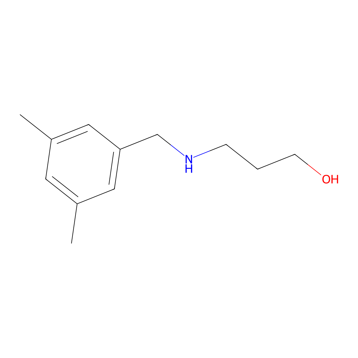 3-{[(3,5-Dimethylphenyl)methyl]amino}propan-1-ol molecular structure, CAS 252286-45-6