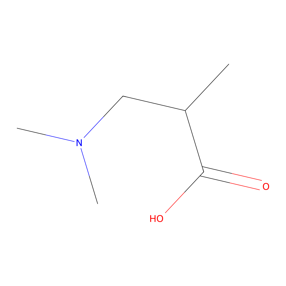 3-(Dimethylamino)-2-methylpropanoic acid molecular structure, CAS 2523-01-5