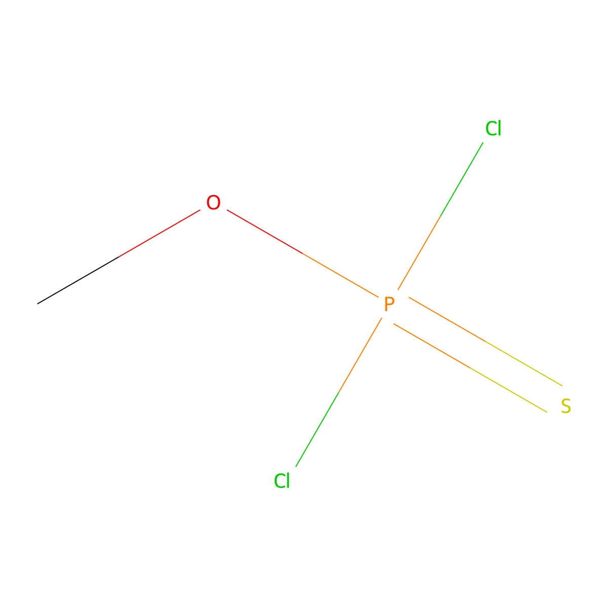 Methyl dichlorothiophosphate molecular structure, CAS 2523-94-6