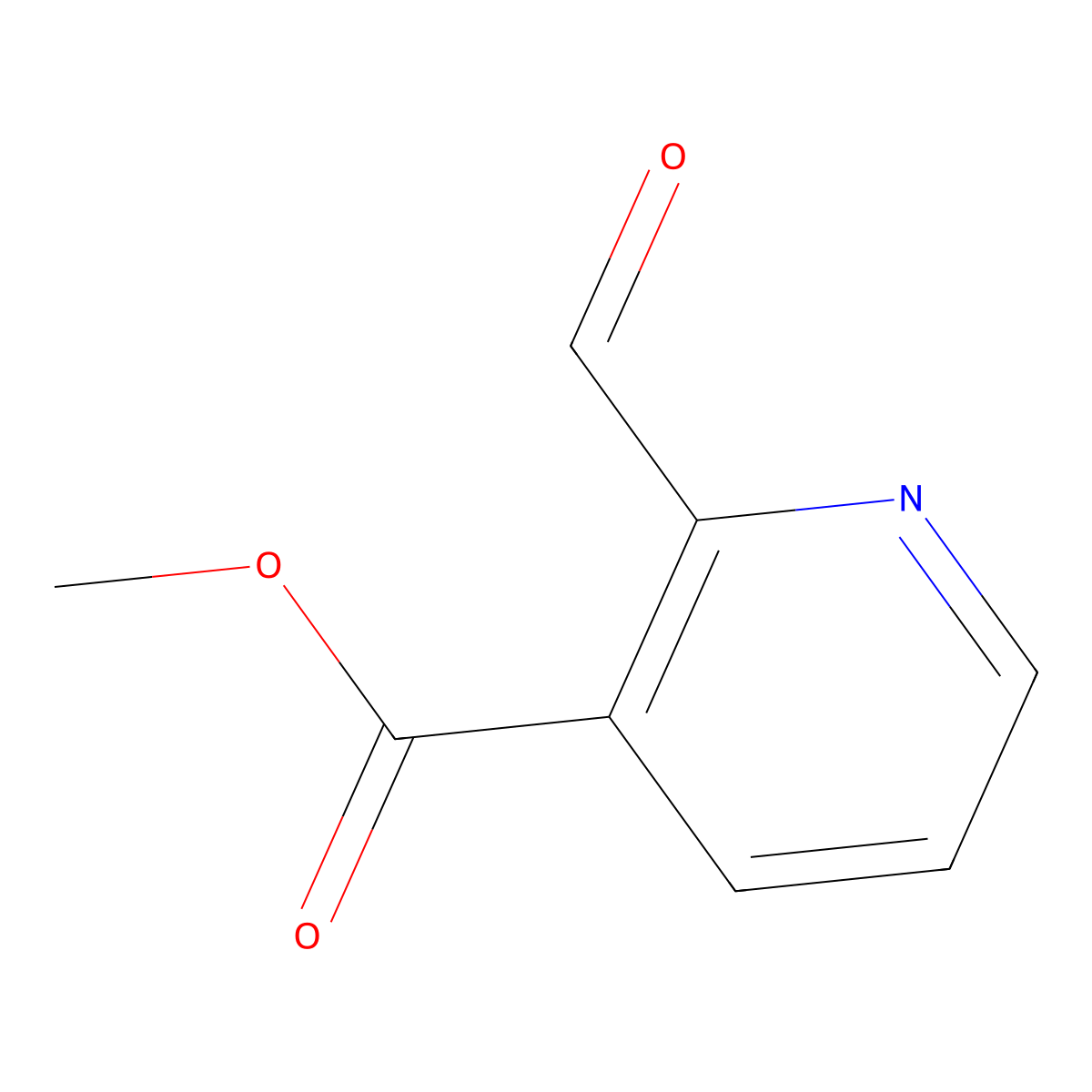 Methyl 2-formylpyridine-3-carboxylate molecular structure, CAS 25230-59-5