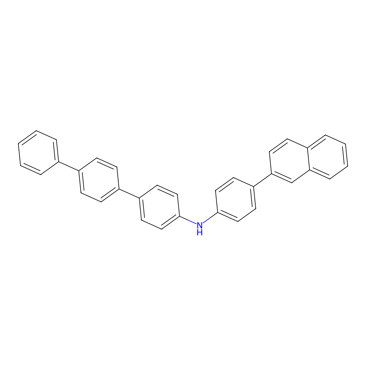 N-(4-(Naphthalen-2-yl)phenyl)-[1,1':4',1''-terphenyl]-4-amine molecular structure, CAS 2523006-58-6