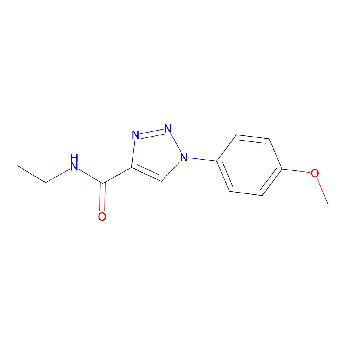 N-ethyl-1-(4-methoxyphenyl)-1H-1,2,3-triazole-4-carboxamide molecular structure, CAS 2523217-72-1