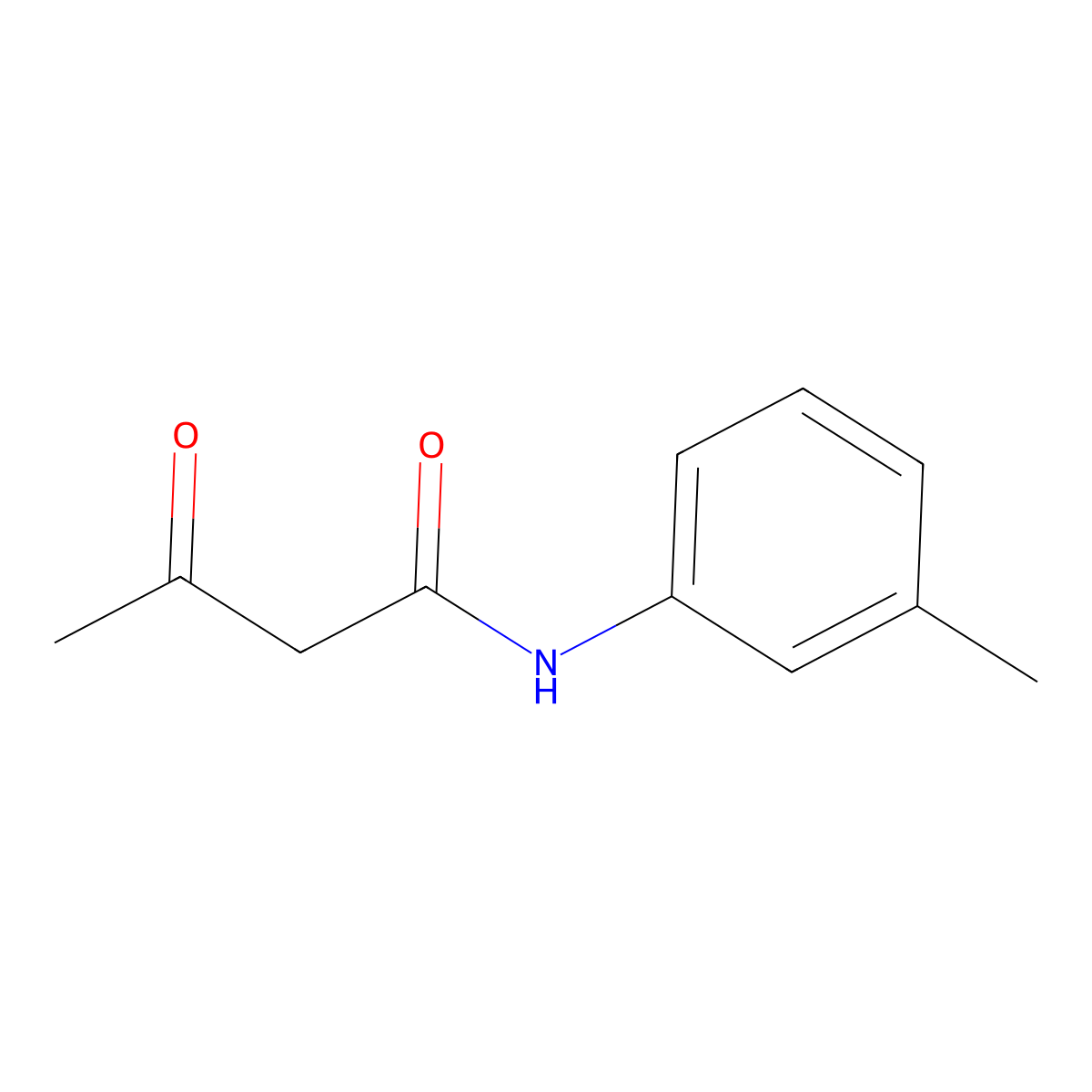 N-(3-methylphenyl)-3-oxobutanamide molecular structure, CAS 25233-46-9