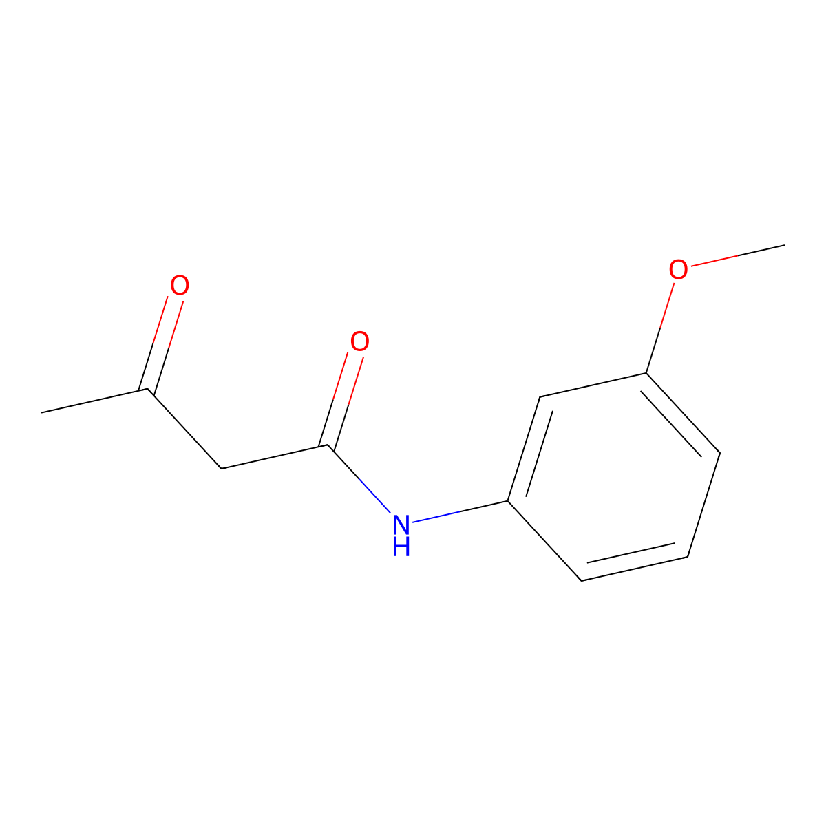 N-(3-methoxyphenyl)-3-oxobutanamide molecular structure, CAS 25233-47-0