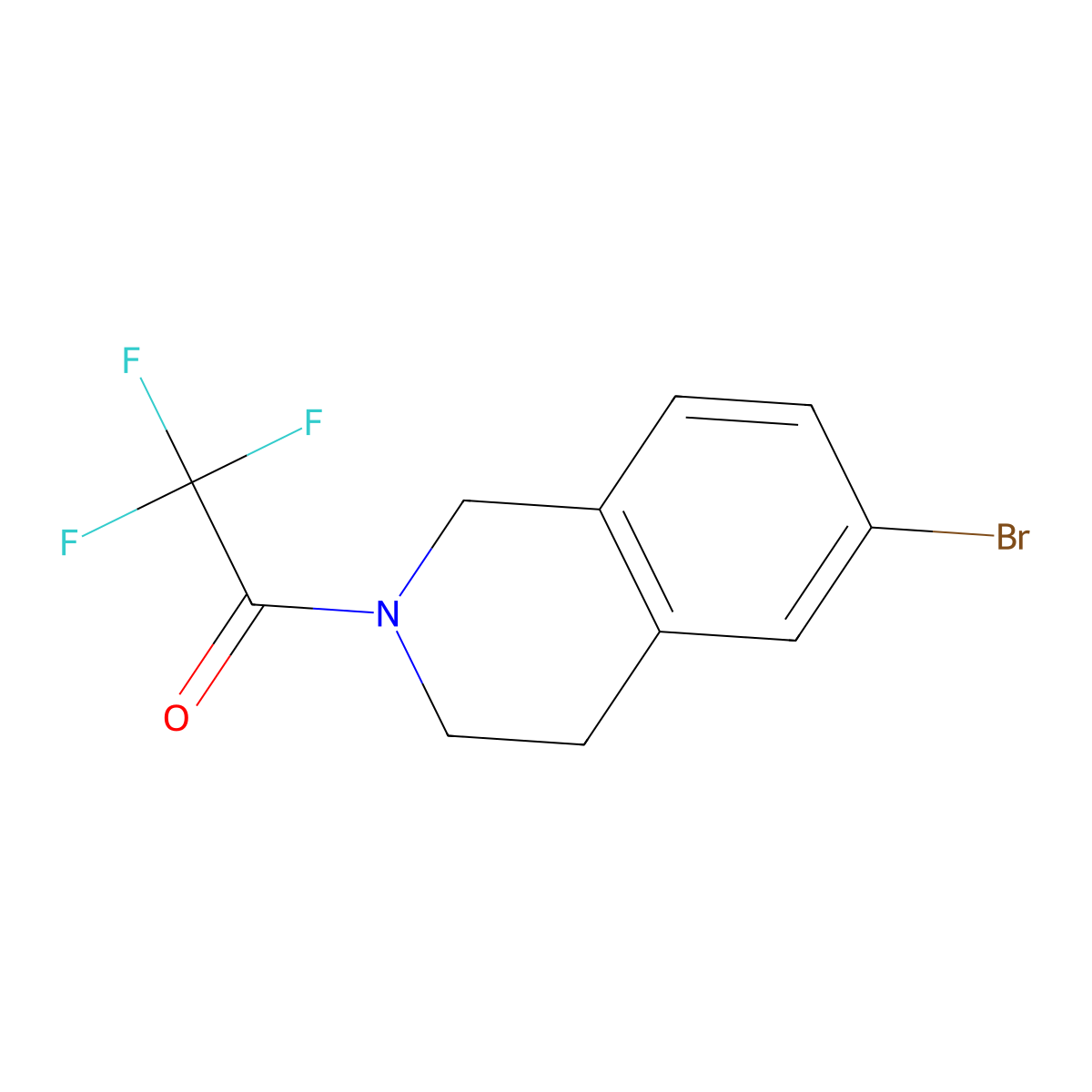 1-(6-bromo-3,4-dihydroisoquinolin-2(1H)-yl)-2,2,2-trifluoroethanone molecular structure, CAS 252331-63-8