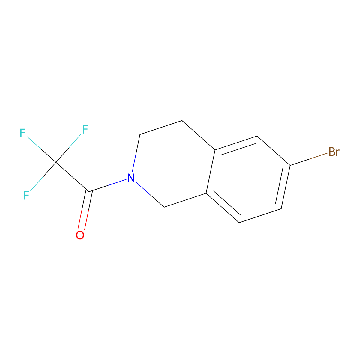1-(6-bromo-3,4-dihydroisoquinolin-2(1H)-yl)-2,2,2-trifluoroethanone molecular structure, CAS 252331-63-8