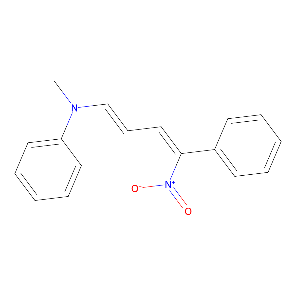 N-Methyl-N-(4-nitro-4-phenyl-1,3-butadien-1-yl)benzenamine molecular structure, CAS 252331-88-7