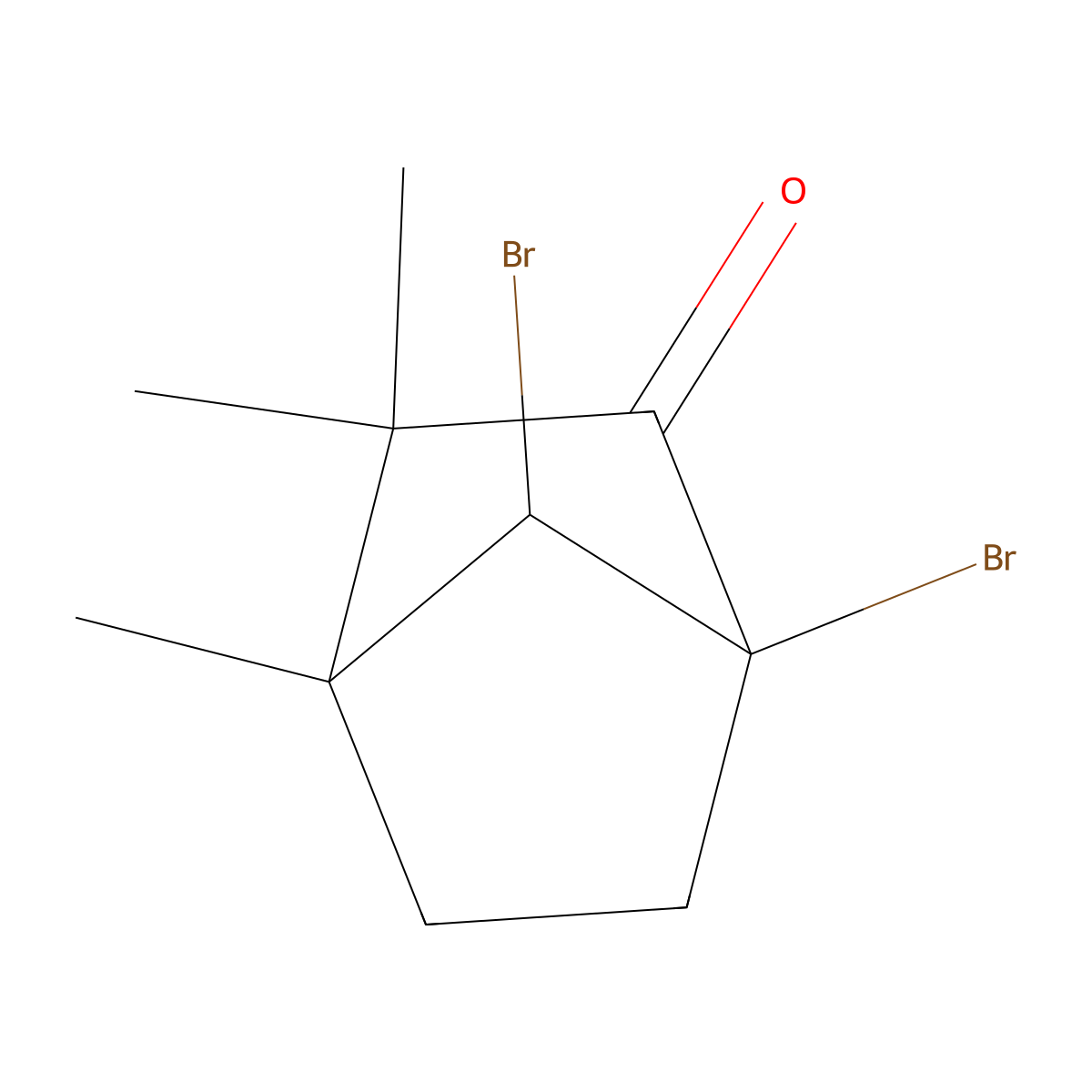 1,7-Dibromo-3,3,4-trimethylbicyclo[2.2.1]heptan-2-one molecular structure, CAS 252332-05-1