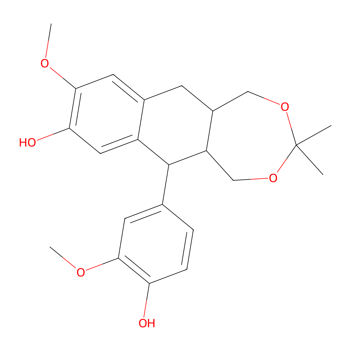 9,9'-O-Isopropyllidene-isolariciresinol molecular structure, CAS 252333-71-4