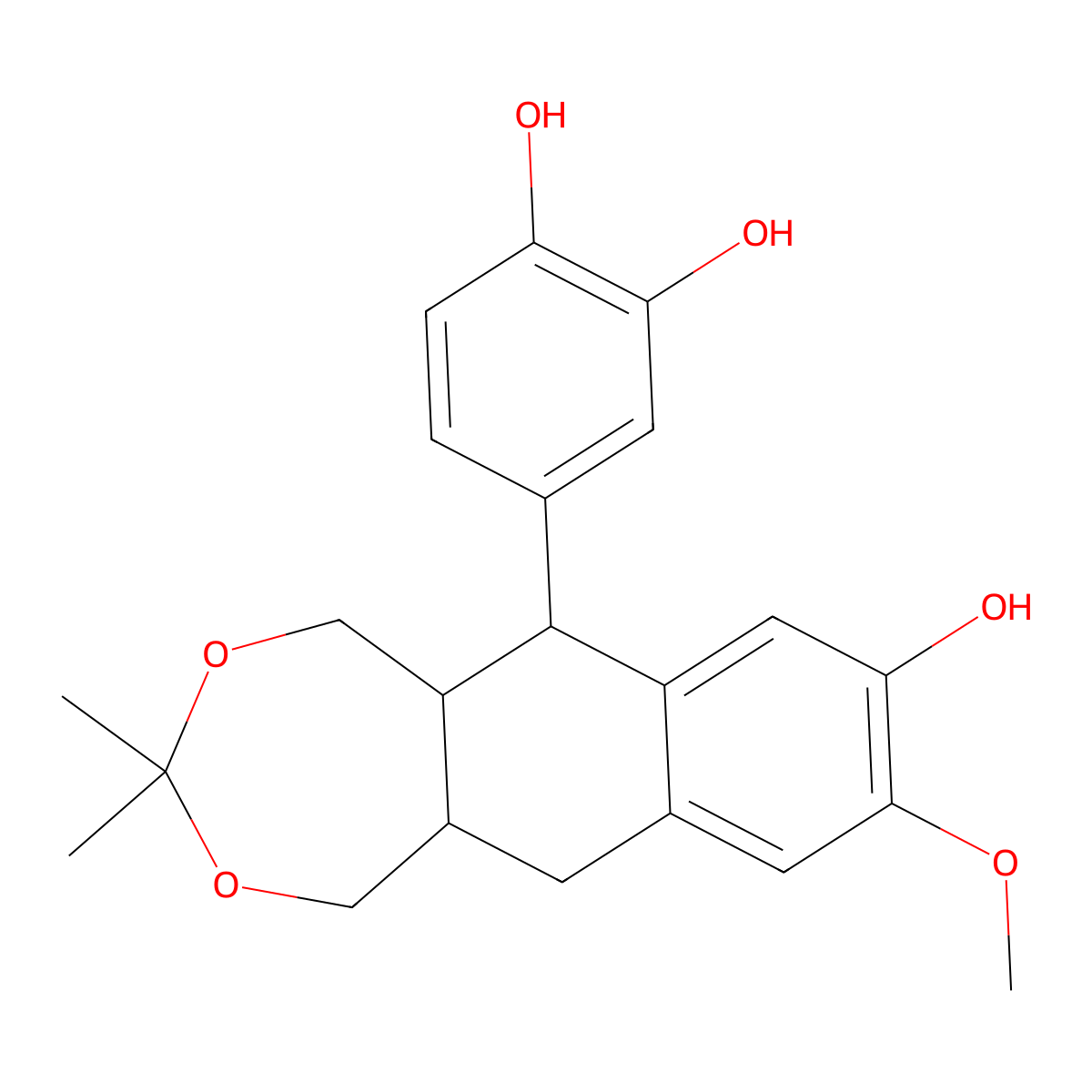 Isotaxiresinol 9,9'-acetonide molecular structure, CAS 252333-72-5