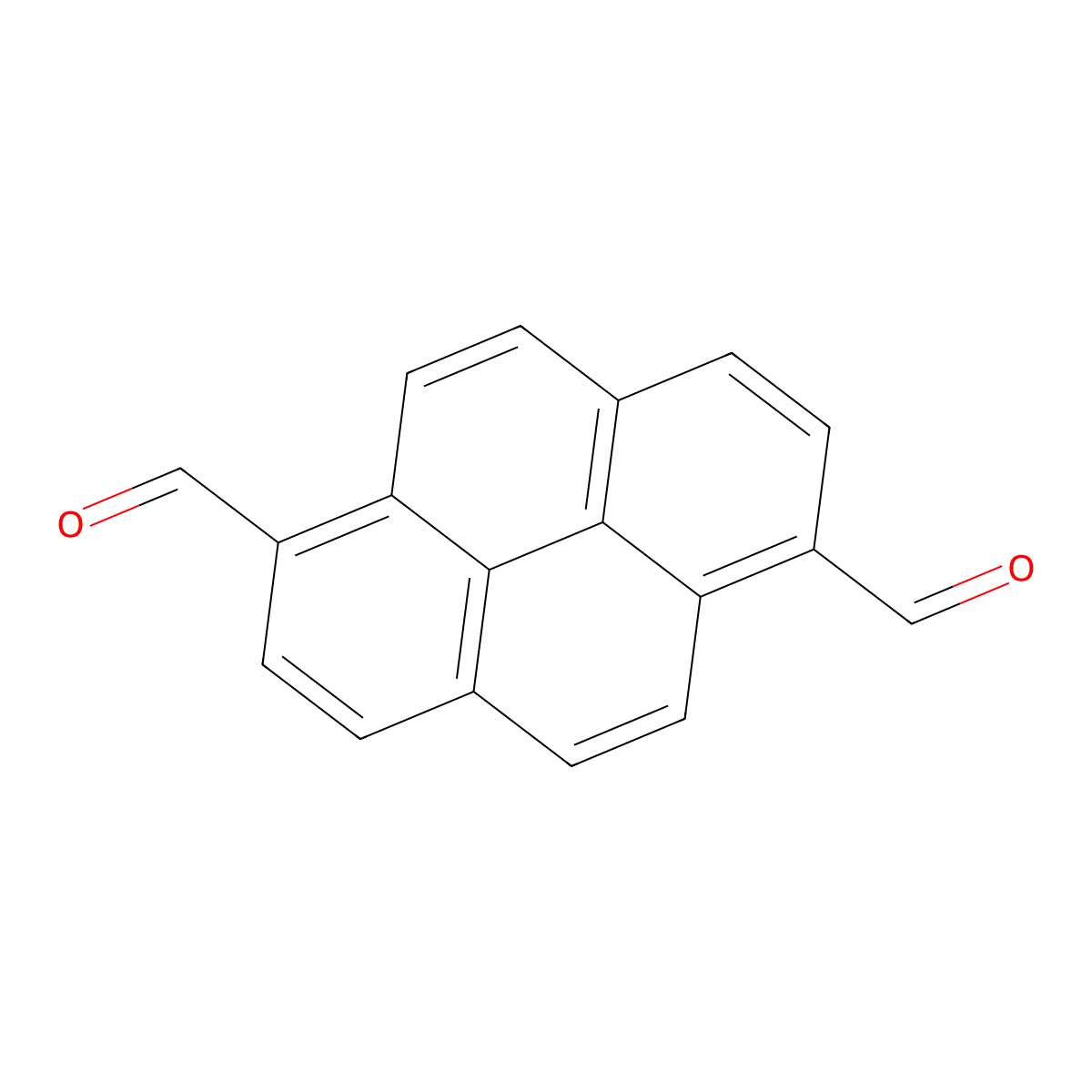 Pyrene-1,6-dicarbaldehyde molecular structure, CAS 252338-01-5