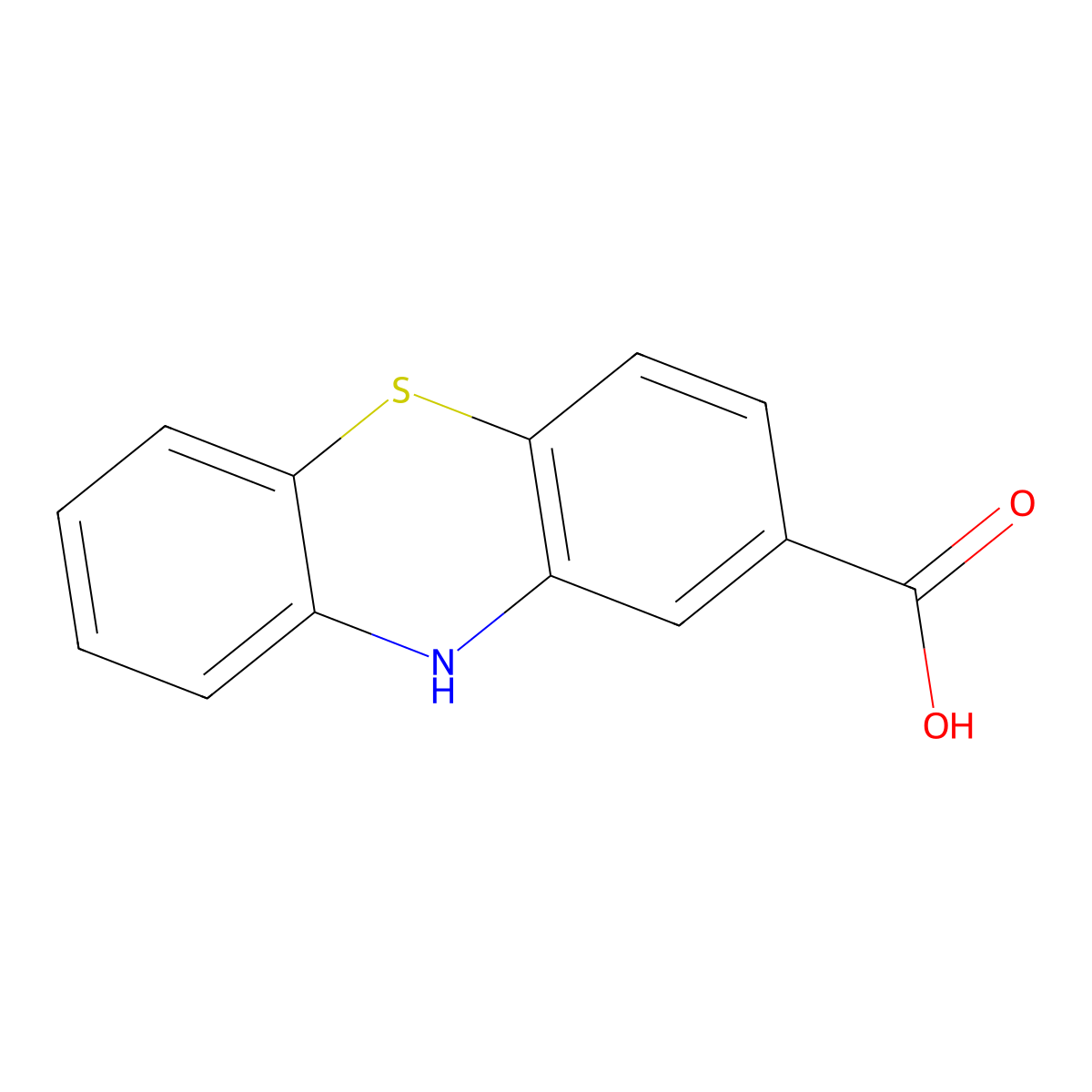 10H-Phenothiazine-2-carboxylic acid molecular structure, CAS 25234-50-8