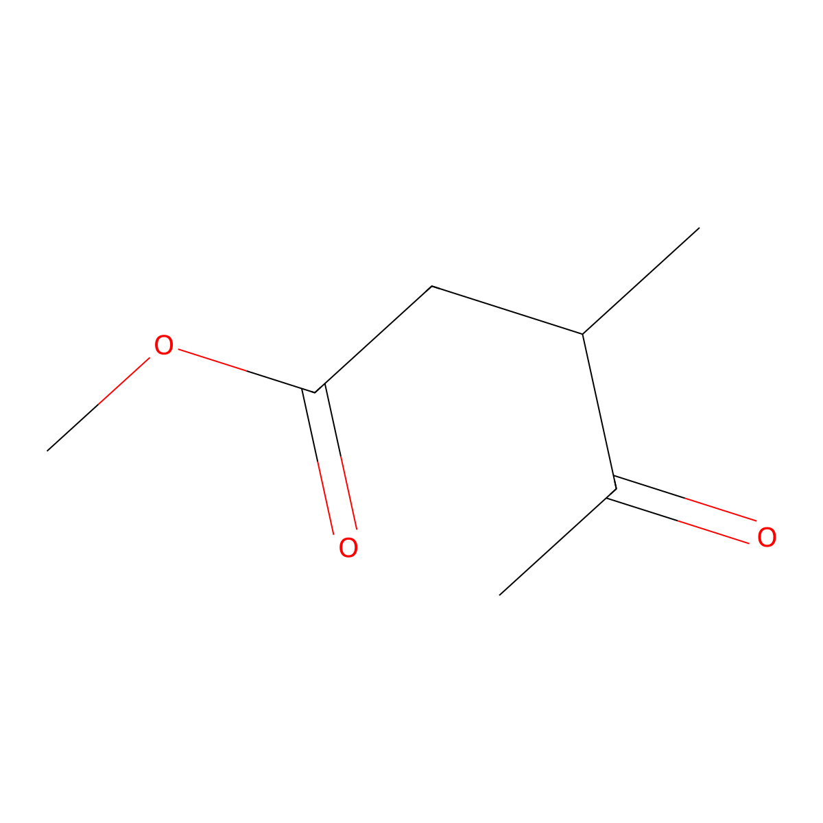 Methyl 3-methyl-4-oxopentanoate molecular structure, CAS 25234-83-7