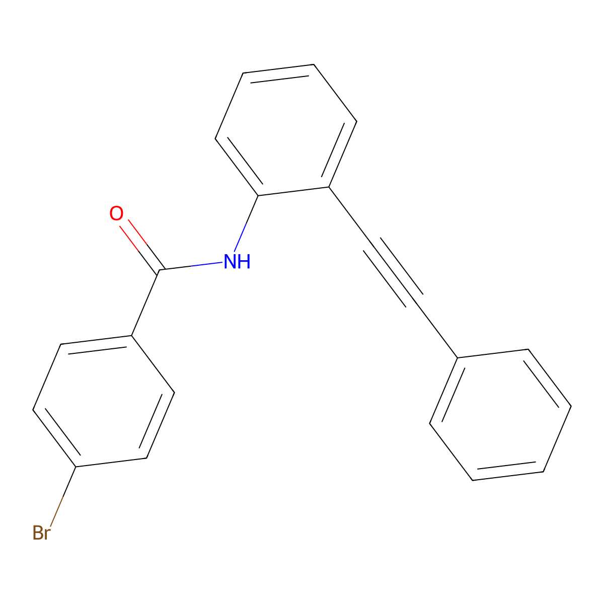 4-bromo-N-[2-(phenylethynyl)phenyl]benzamide molecular structure, CAS 252340-09-3