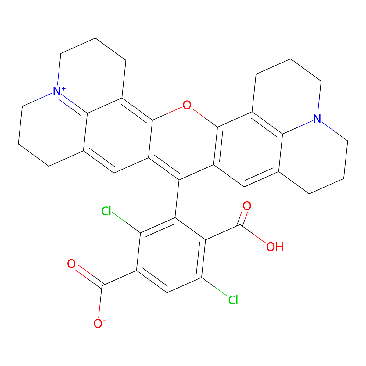 1,4-Dichloro-6-carboxy-X-rhodamine molecular structure, CAS 252344-69-7