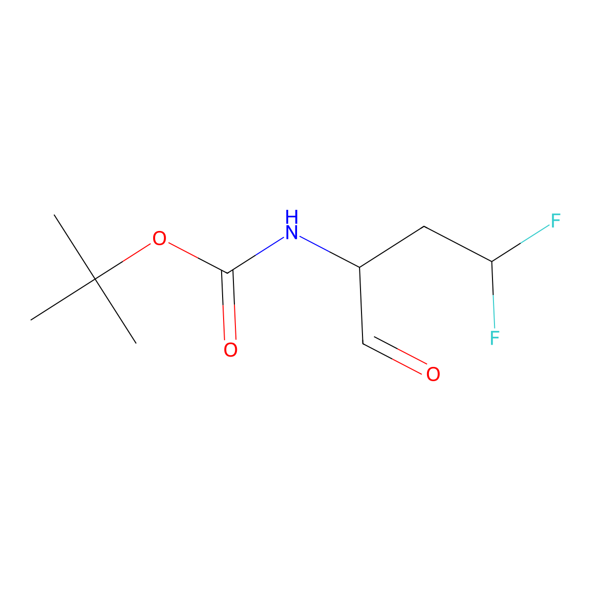 tert-butyl N-(4,4-difluoro-1-oxobutan-2-yl)carbamate molecular structure, CAS 252357-36-1