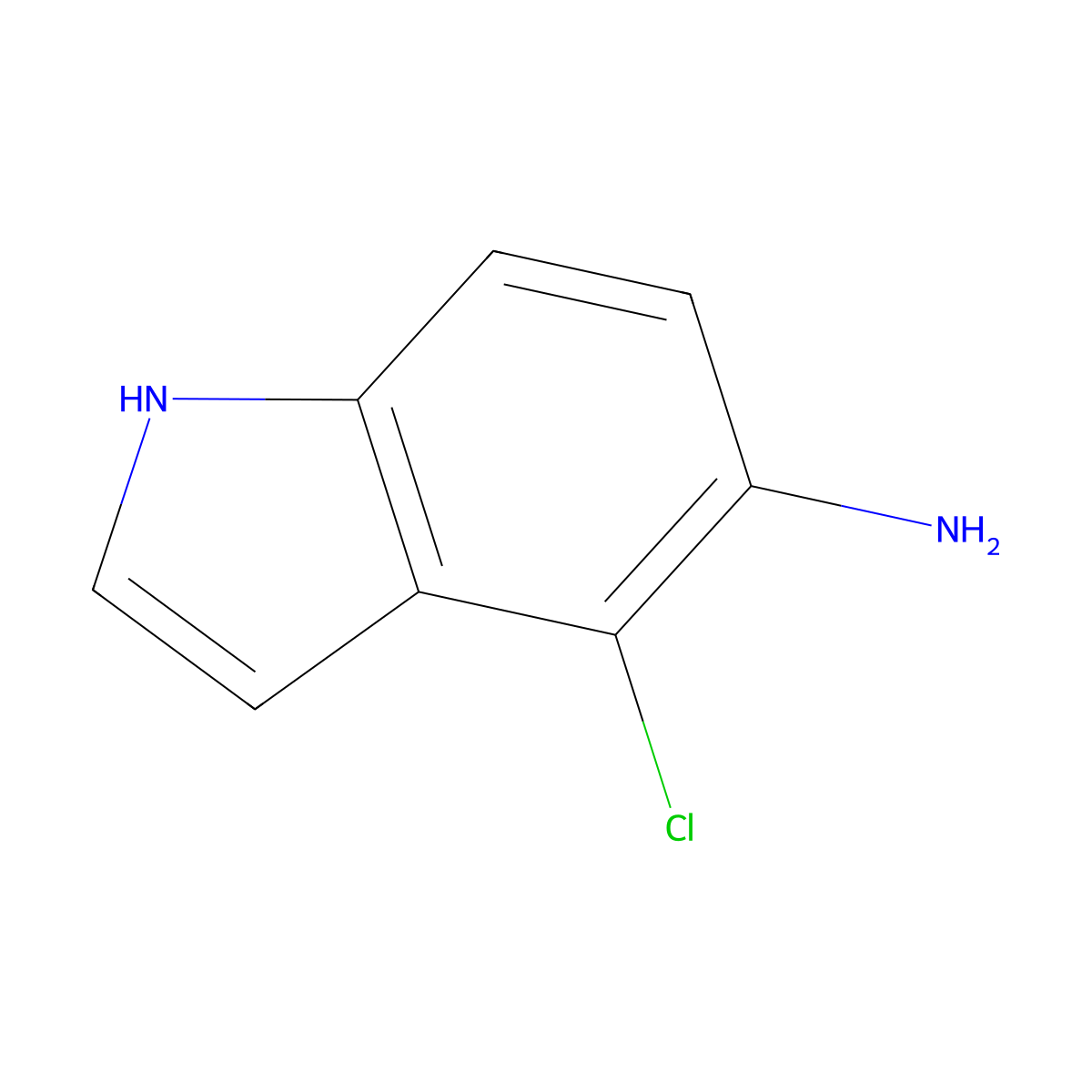 4-Chloro-1H-indol-5-amine molecular structure, CAS 252362-02-0