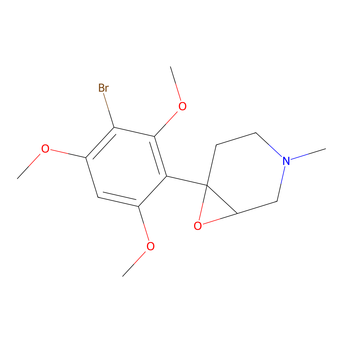 6-(3-Bromo-2,4,6-trimethoxyphenyl)-3-methyl-7-oxa-3-azabicyclo[4.1.0]heptane molecular structure, CAS 252367-12-7