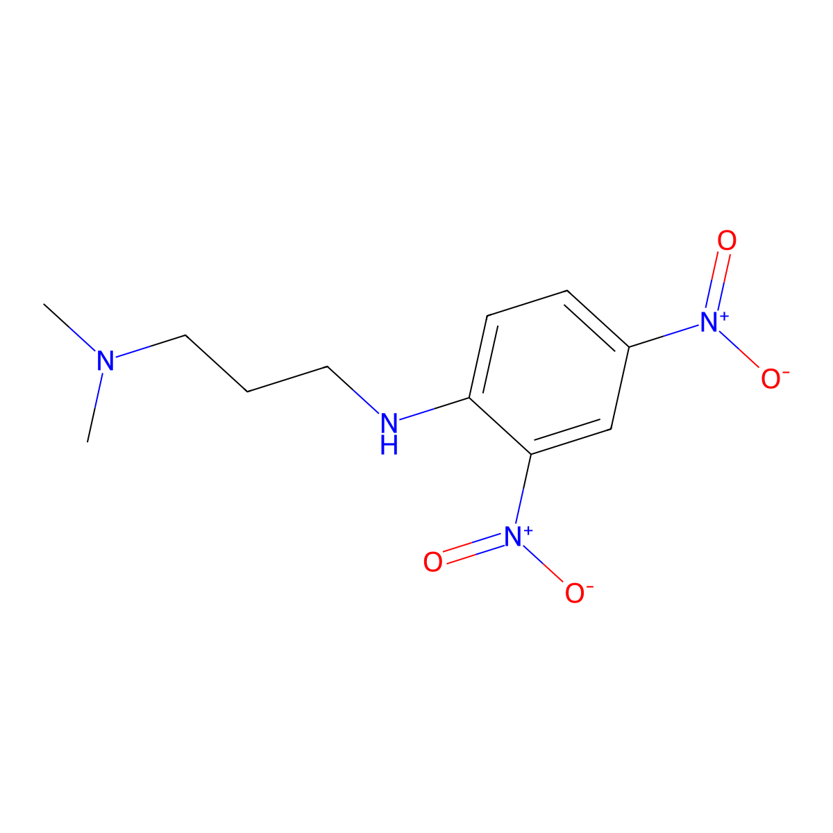 N1-(2,4-dinitrophenyl)-N3,N3-dimethylpropane-1,3-diamine molecular structure, CAS 25238-52-2