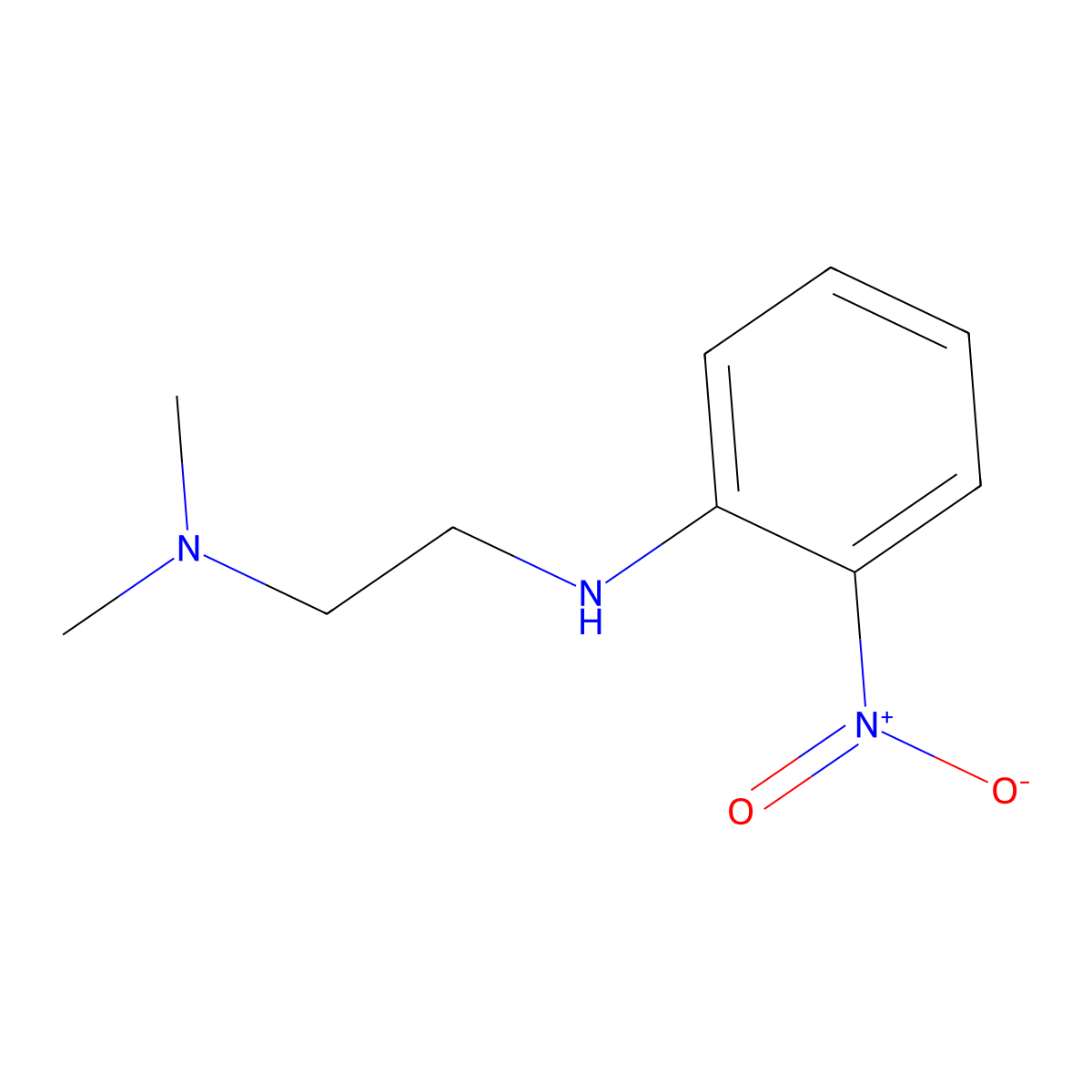 N-(2-(dimethylamino)ethyl)-2-nitrobenzenamine molecular structure, CAS 25238-55-5
