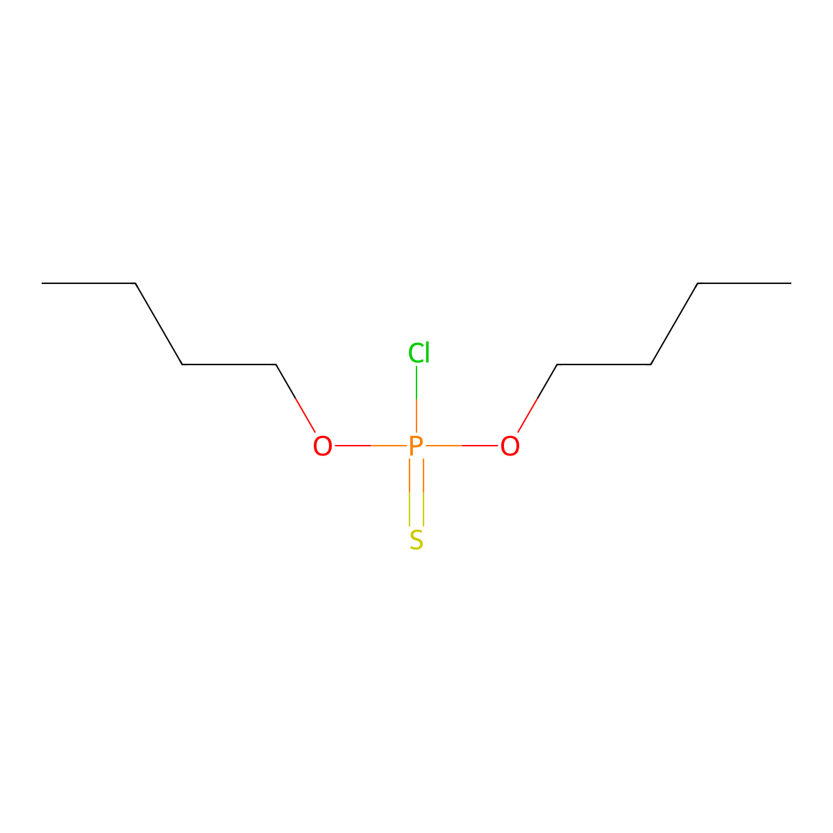 Dibutyl chlorothiophosphate molecular structure, CAS 2524-07-4