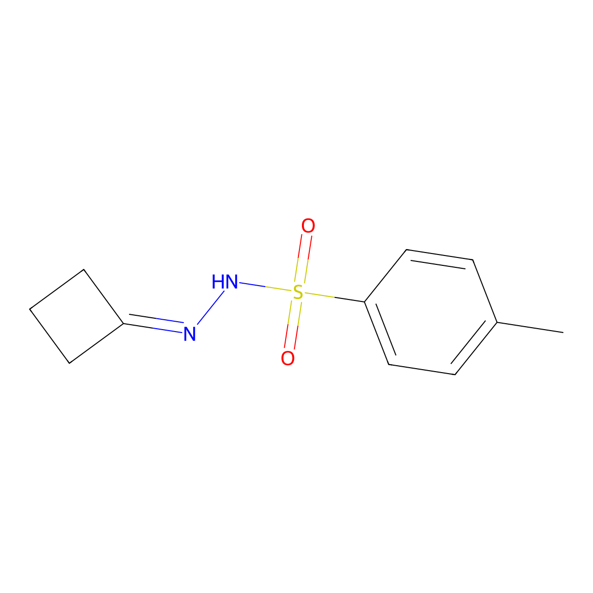 N'-cyclobutylidene-4-methylbenzenesulfonohydrazide molecular structure, CAS 2524-51-8