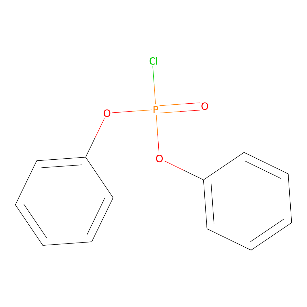 Diphenyl chlorophosphate molecular structure, CAS 2524-64-3
