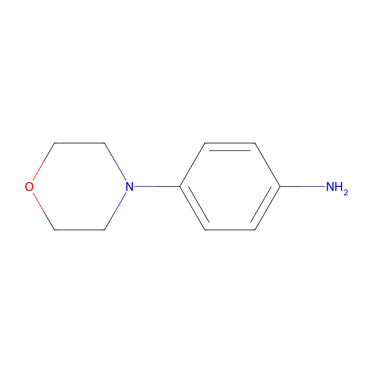 Benzenamine, 4-(4-morpholinyl)- molecular structure, CAS 2524-67-6