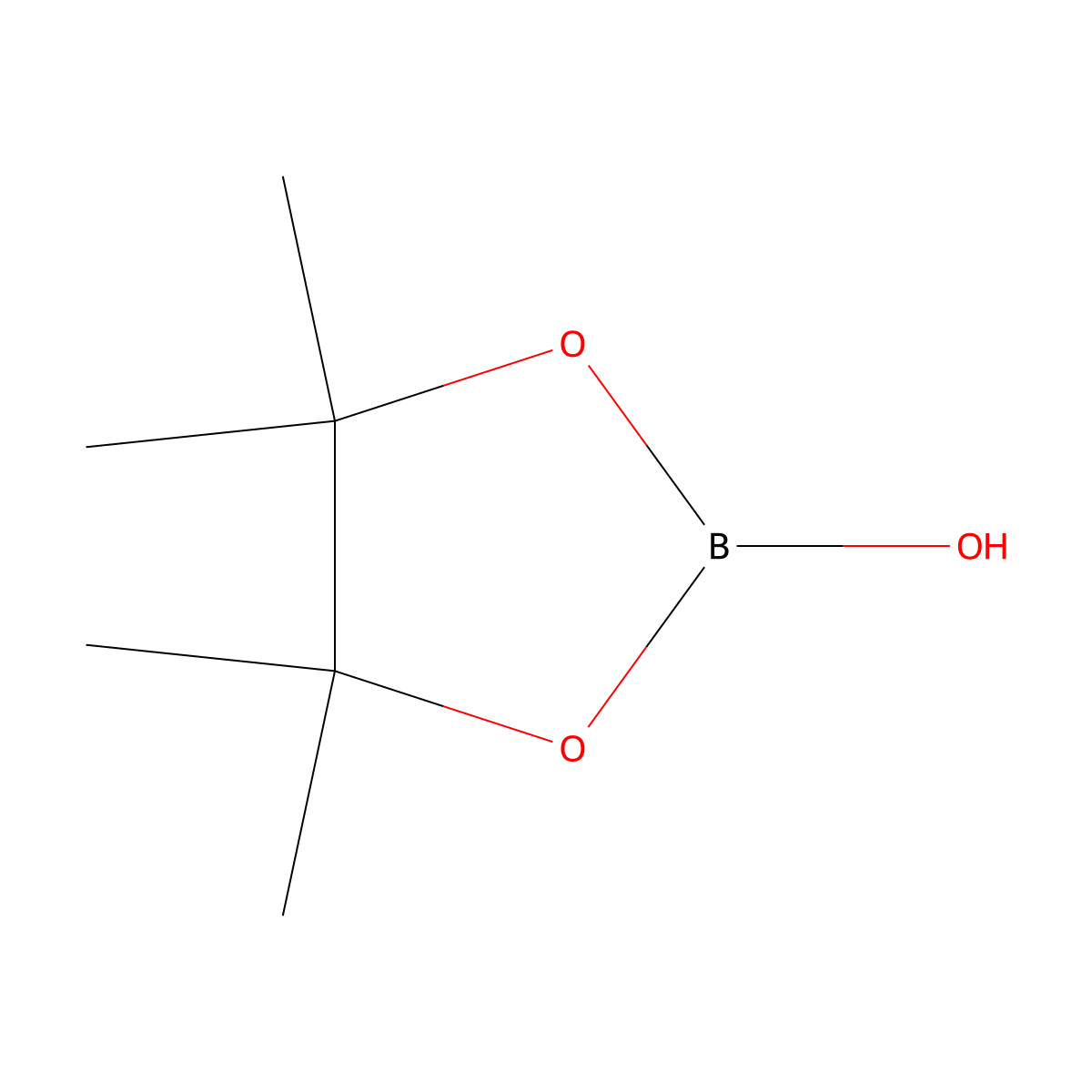 Boric acid, pinacol ester molecular structure, CAS 25240-59-9