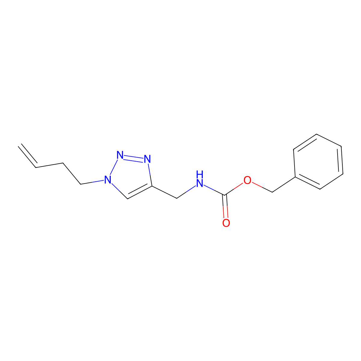benzyl N-{[1-(but-3-en-1-yl)-1H-1,2,3-triazol-4-yl]methyl}carbamate molecular structure, CAS 2524198-54-5