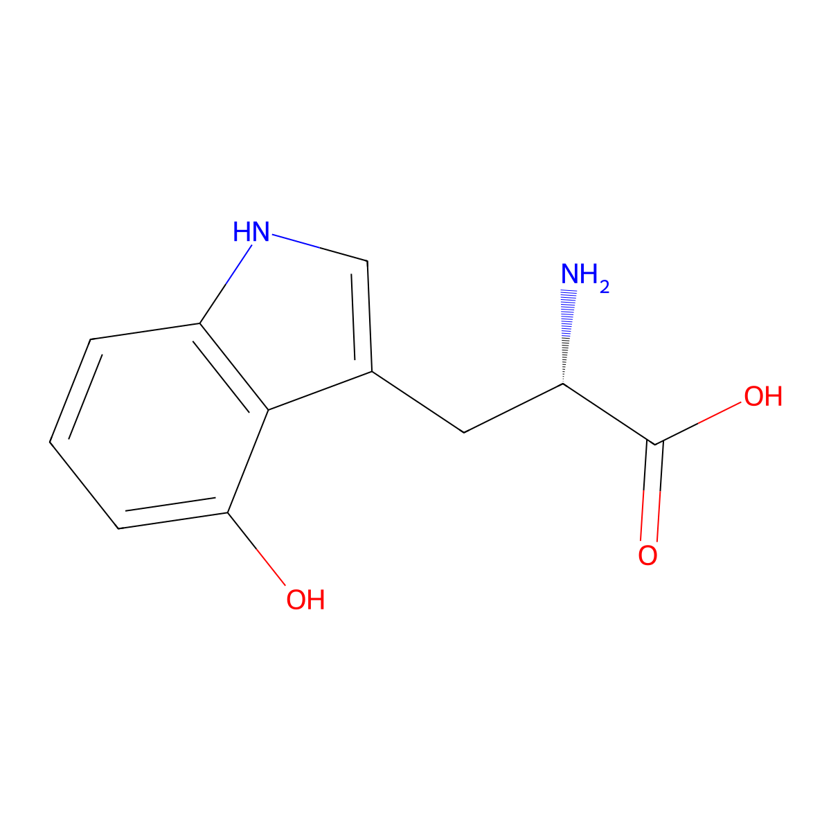 4-hydroxy-L-tryptophan molecular structure, CAS 25242-90-4