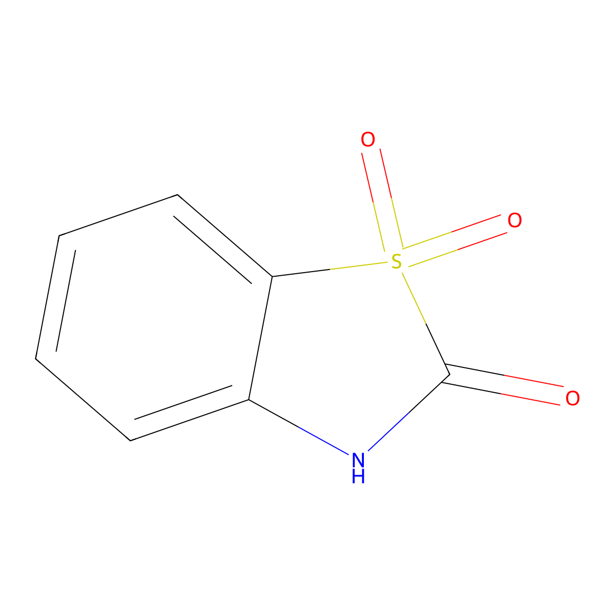 1,3-benzothiazol-2(3H)-one 1,1-dioxide molecular structure, CAS 25243-25-8