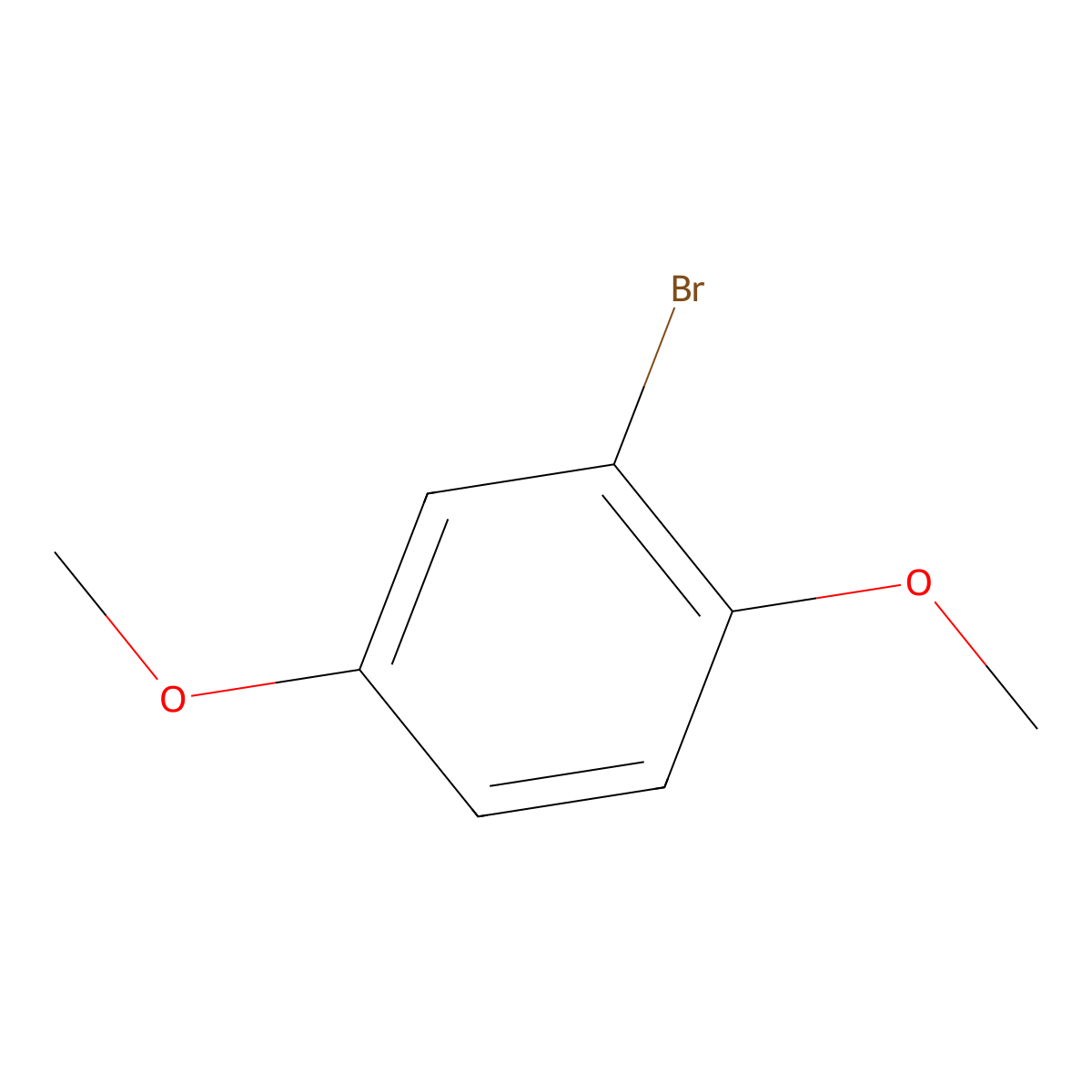 Benzene, 2-bromo-1,4-dimethoxy- molecular structure, CAS 25245-34-5