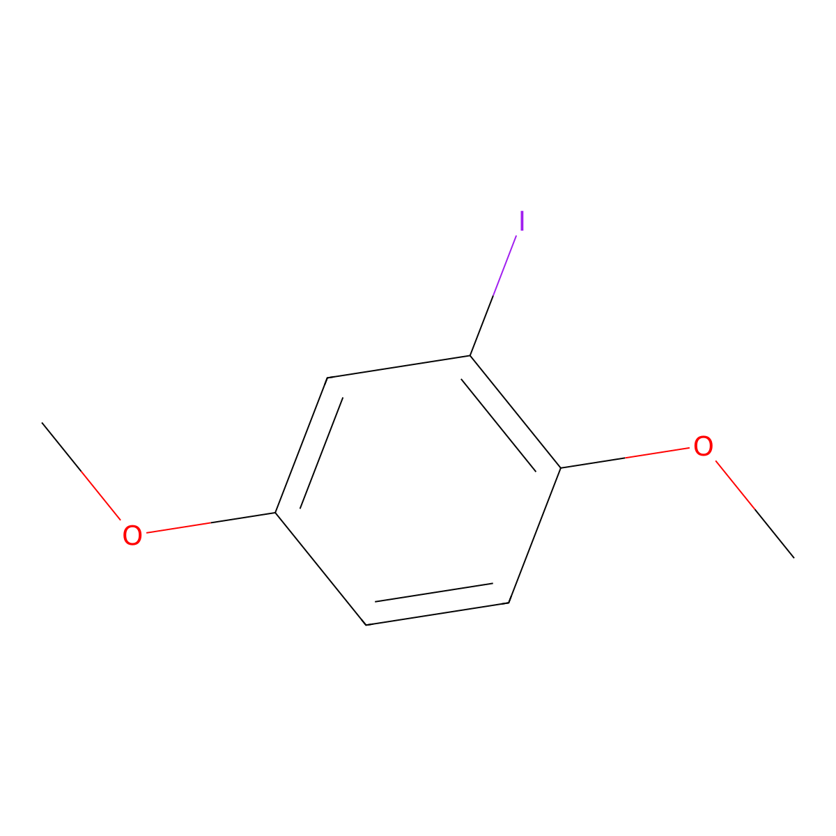 2-Iodo-1,4-dimethoxybenzene molecular structure, CAS 25245-35-6