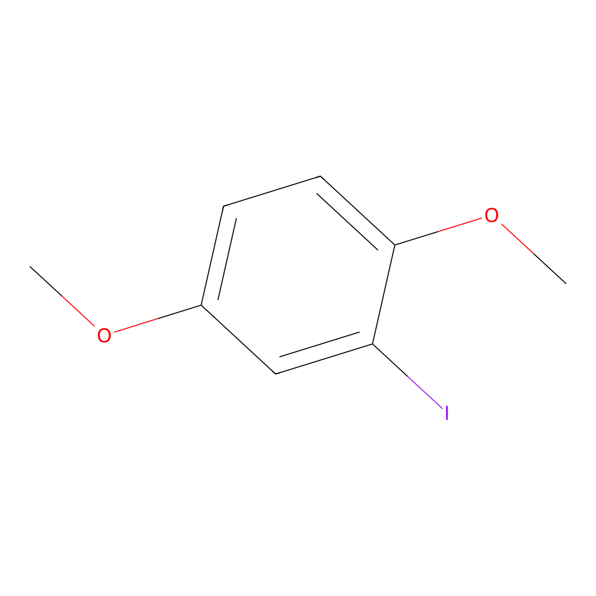 2-Iodo-1,4-dimethoxybenzene molecular structure, CAS 25245-35-6