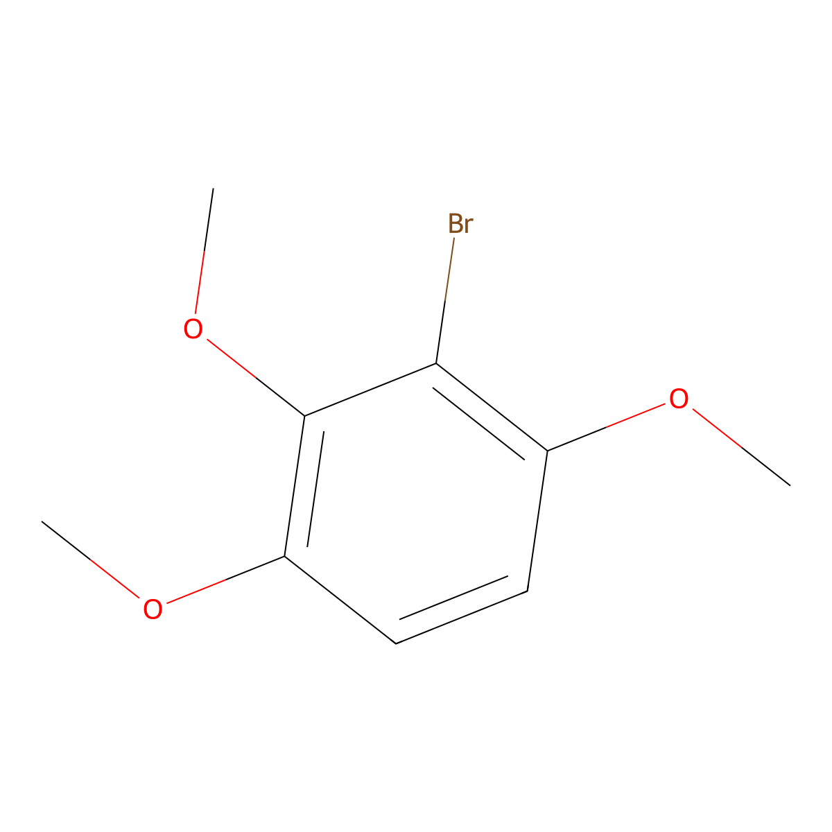 2-Bromo-1,3,4-trimethoxybenzene molecular structure, CAS 25245-41-4