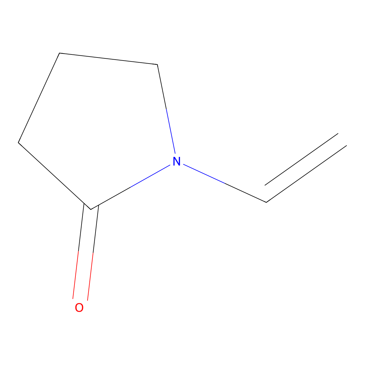 N-vinyl-2-pyrrolidone molecular structure, CAS 25249-54-1