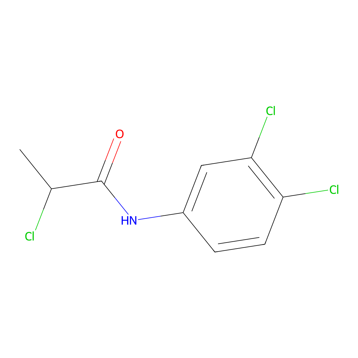 2-chloro-N-(3,4-dichlorophenyl)propanamide molecular structure, CAS 25251-76-7