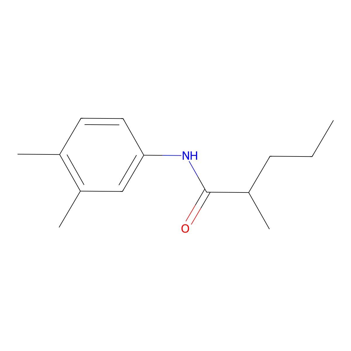 N-(3,4-dimethylphenyl)-2-methylpentanamide molecular structure, CAS 25251-81-4