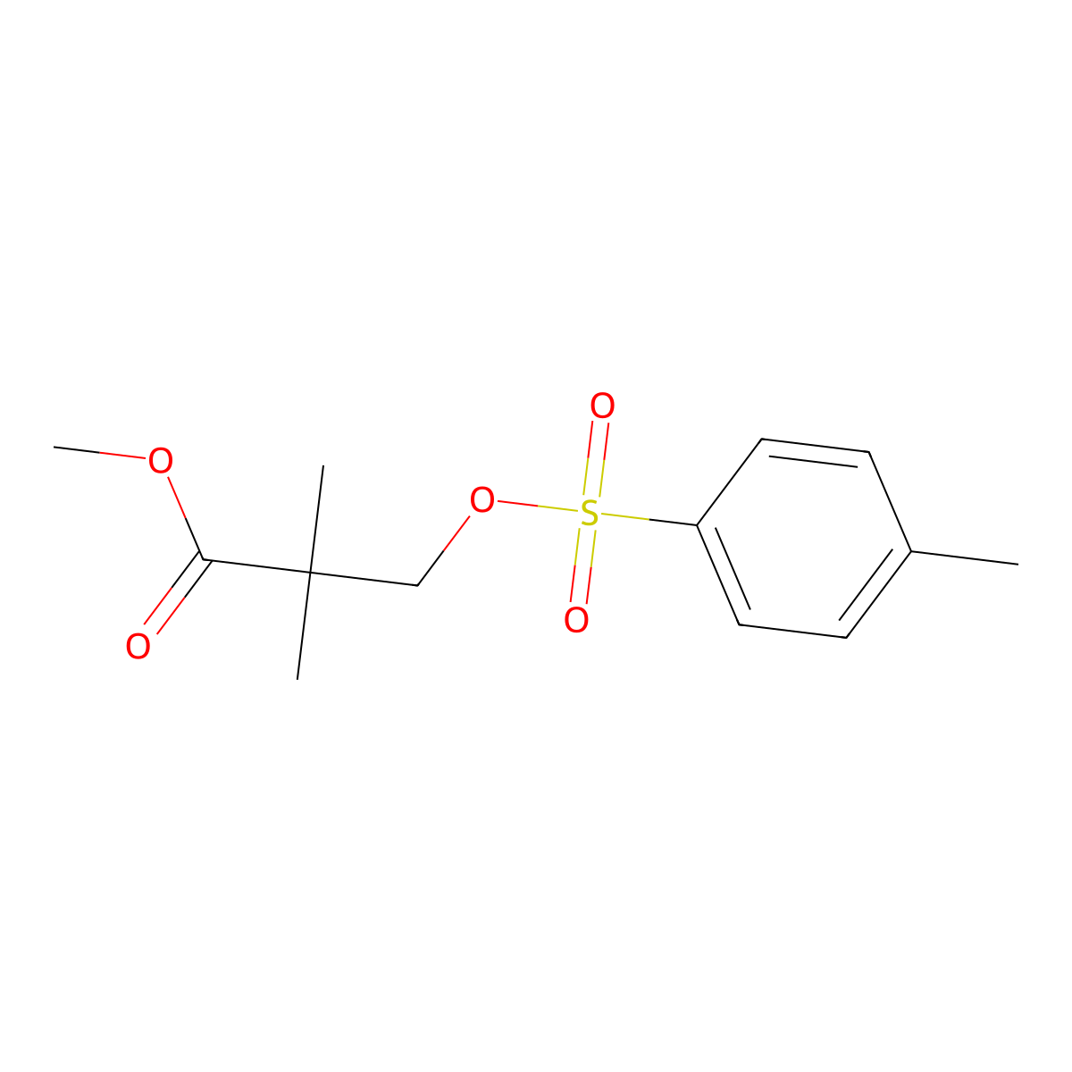Methyl 3-(p-tolylsulfonyloxy)-2,2-dimethylpropanoate molecular structure, CAS 25255-56-5