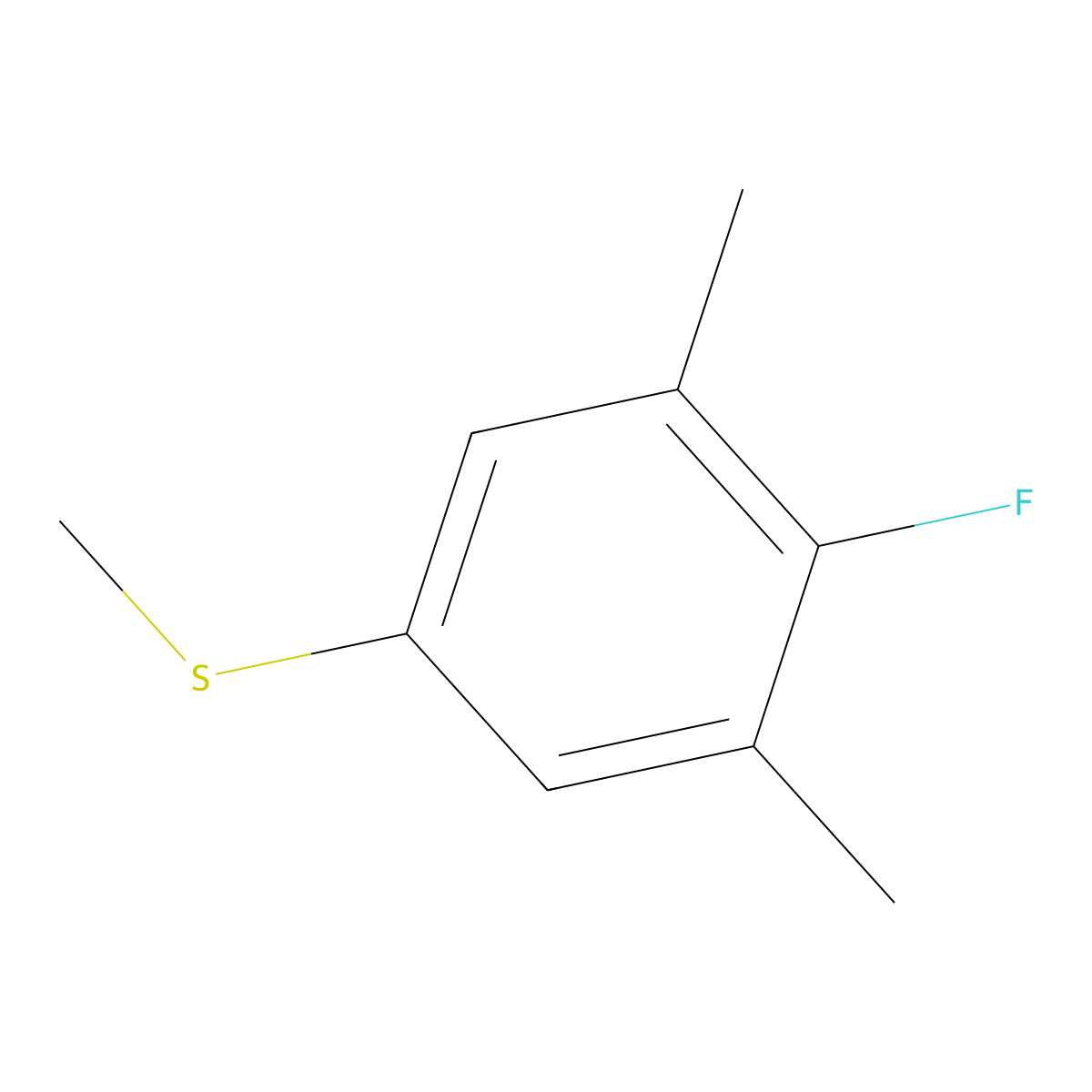 4-Fluoro-3,5-dimethylphenyl methyl sulfide molecular structure, CAS 252555-36-5