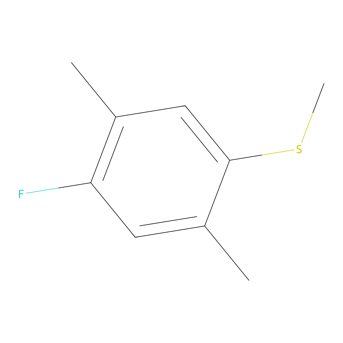 (4-Fluoro-2,5-dimethylphenyl)(methyl)sulfane molecular structure, CAS 252555-39-8