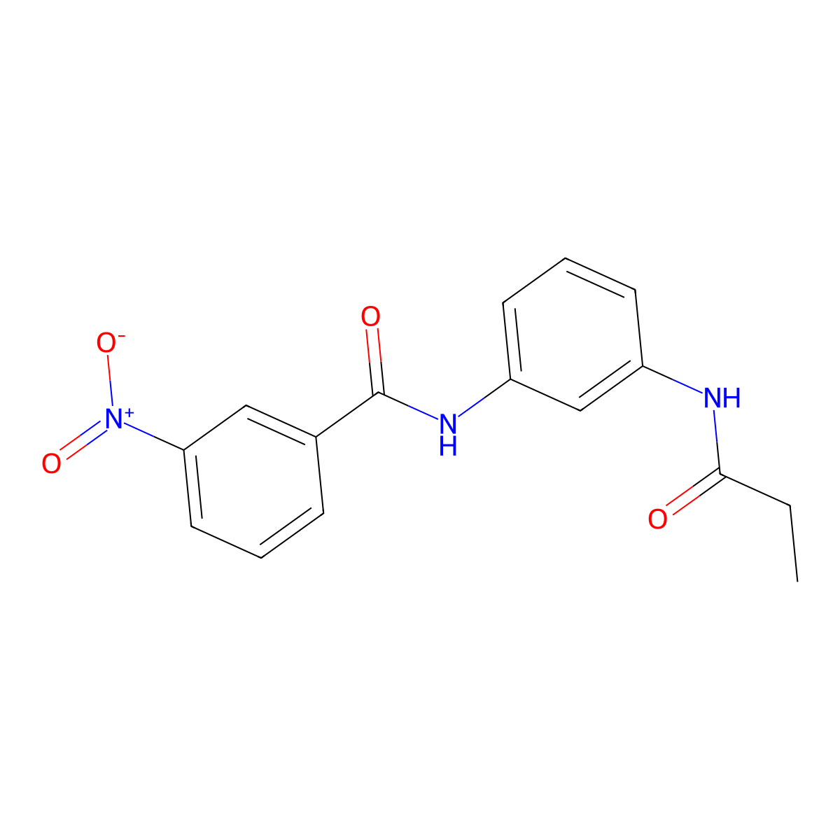 3-nitro-N-[3-(propanoylamino)phenyl]benzamide molecular structure, CAS 25256-01-3