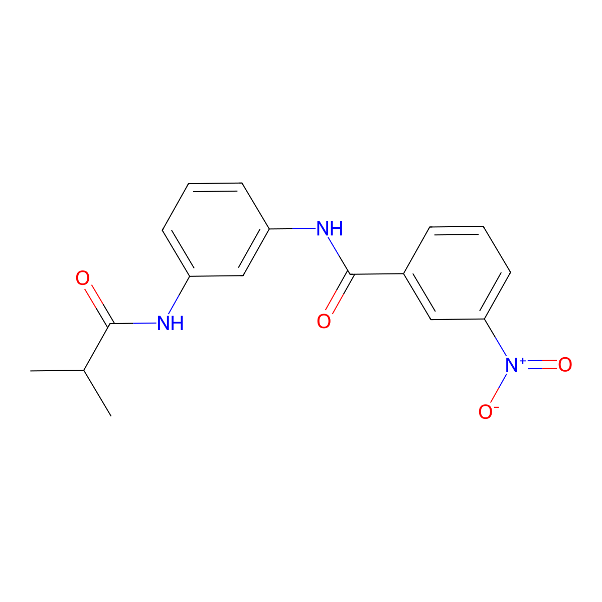 N-[3-(2-methylpropanoylamino)phenyl]-3-nitrobenzamide molecular structure, CAS 25256-10-4