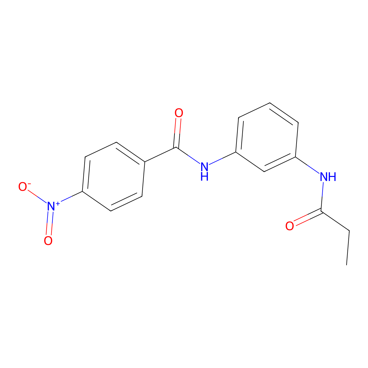 4-nitro-N-[3-(propanoylamino)phenyl]benzamide molecular structure, CAS 25256-32-0