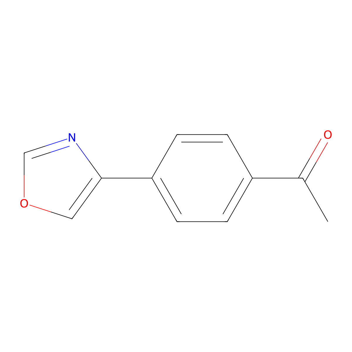 1-[4-(1,3-Oxazol-4-yl)phenyl]ethan-1-one molecular structure, CAS 252561-57-2