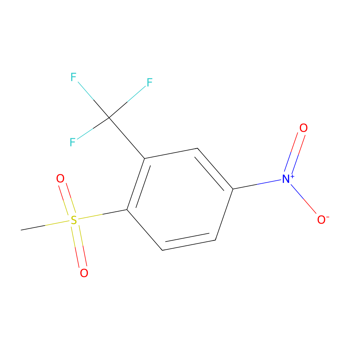 1-(Methylsulphonyl)-4-nitro-2-(trifluoromethyl)benzene molecular structure, CAS 252561-91-4