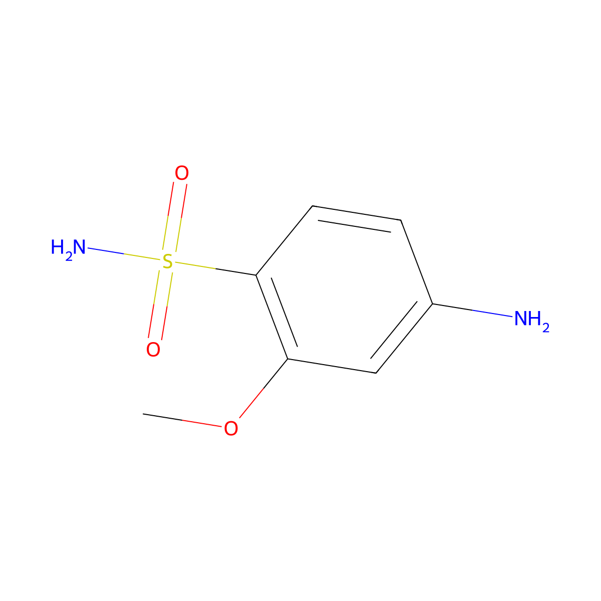 4-Amino-2-methoxybenzene-1-sulfonamide molecular structure, CAS 252562-09-7
