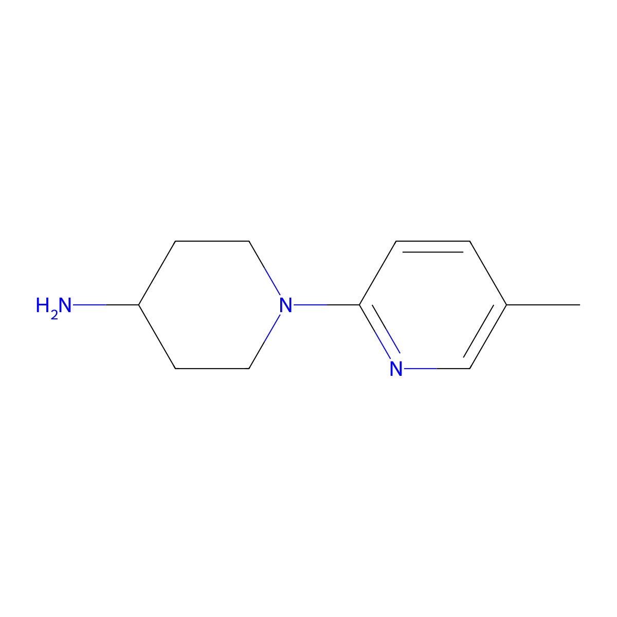 1-(5-Methylpyridin-2-yl)piperidin-4-amine molecular structure, CAS 252578-19-1